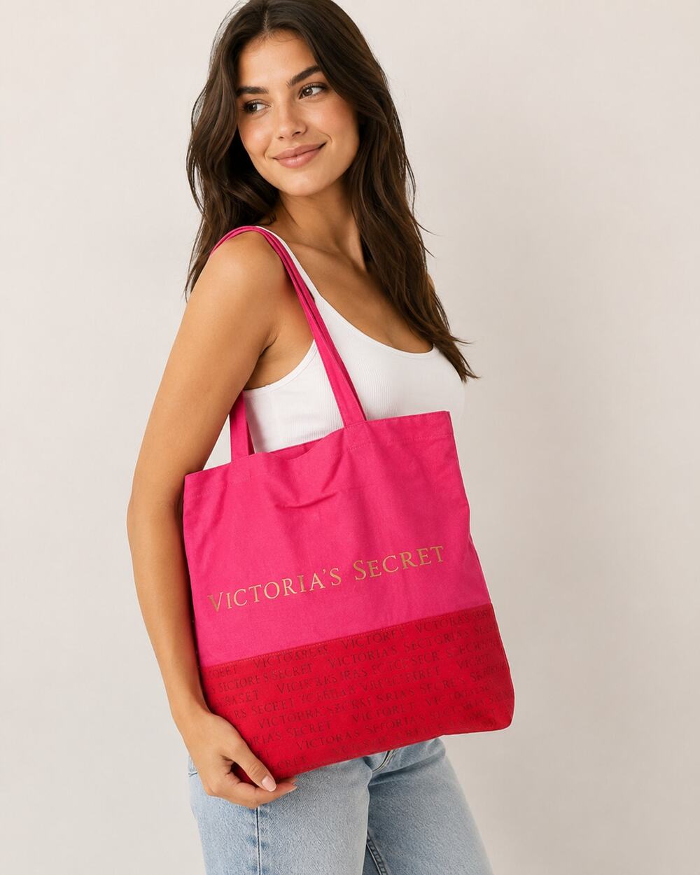 NWT Y2K Victoria’s Secret Pink Red Logo Promotional Tote Bag